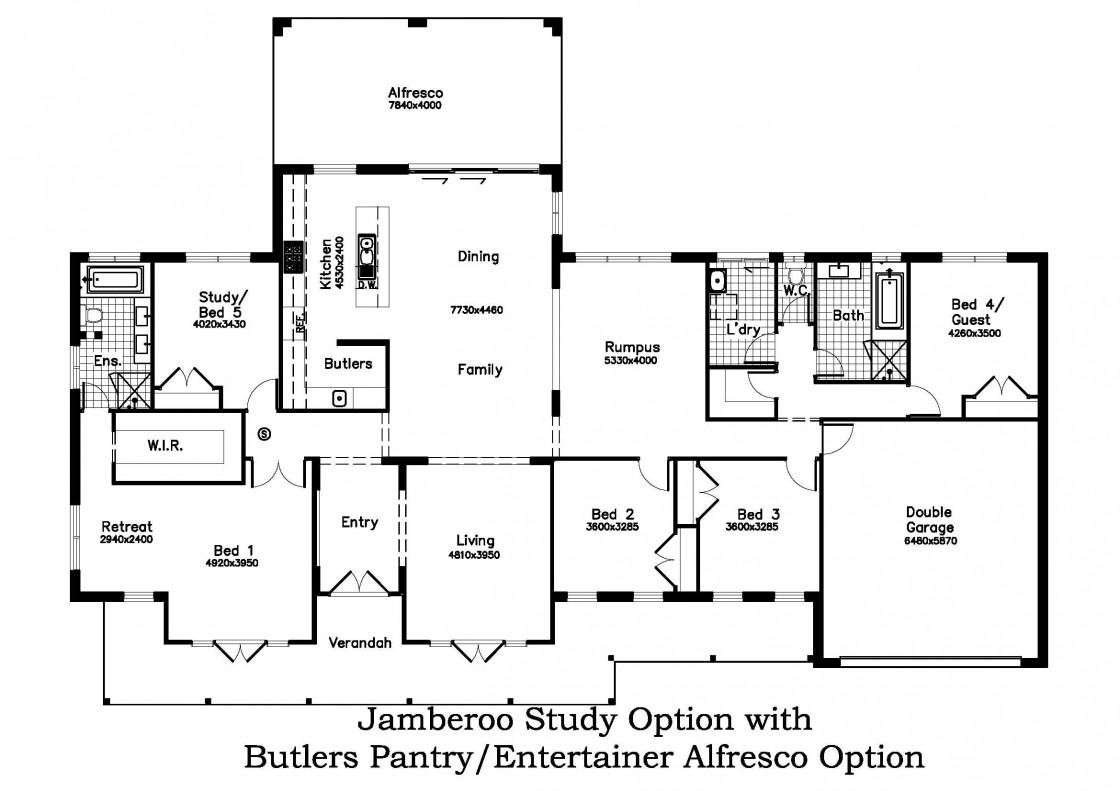 Study Option with Butlers Pantry/Entertainer Alfresco